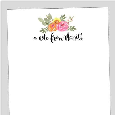 Floral Spray Notepad