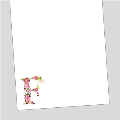 Alphabet Floral Notepad