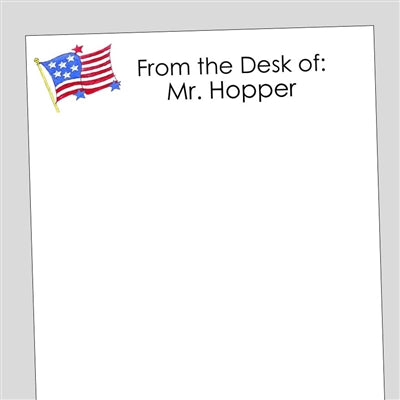 Patriotic American Flag Notepad