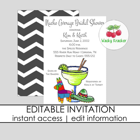 Nacho 2 Bridal Shower Invitation