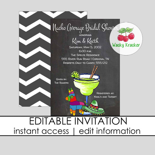 Nacho Bridal Shower Invitation