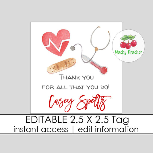 Medical Nurse Gift Tag