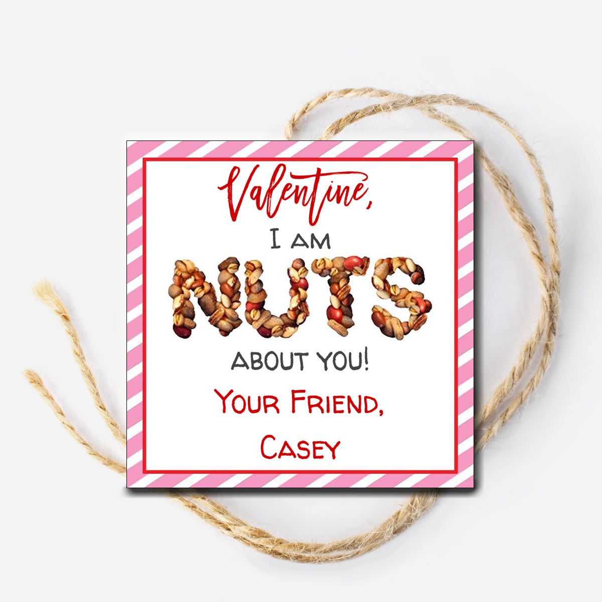 Nuts Valentine Tag