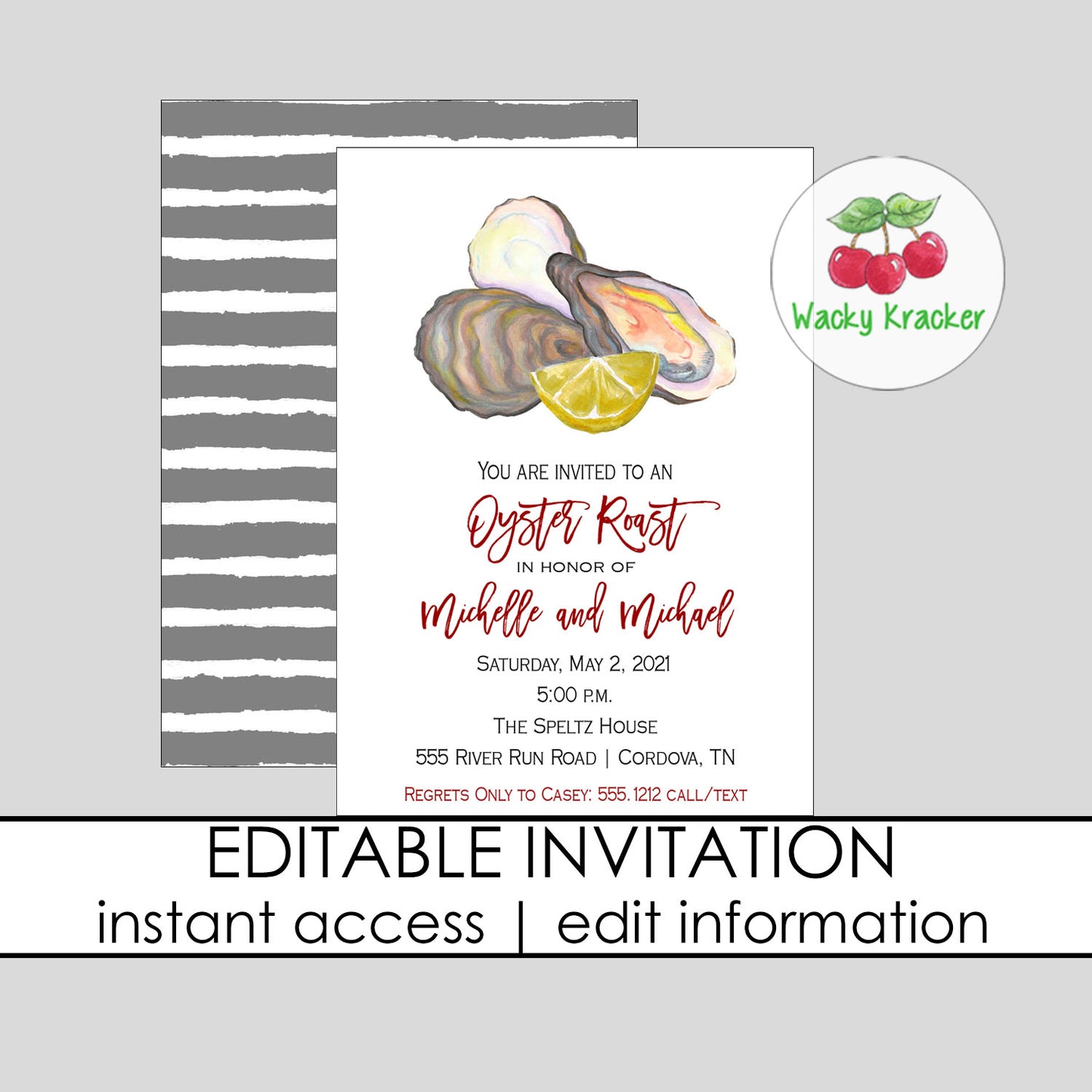 Oyster Roast Invitation