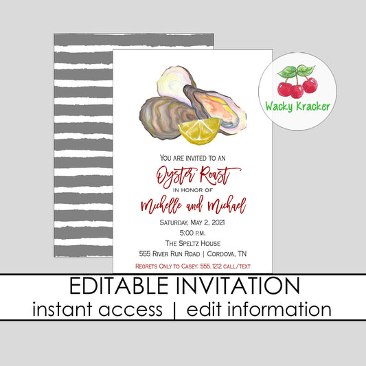 Oyster Roast Invitation