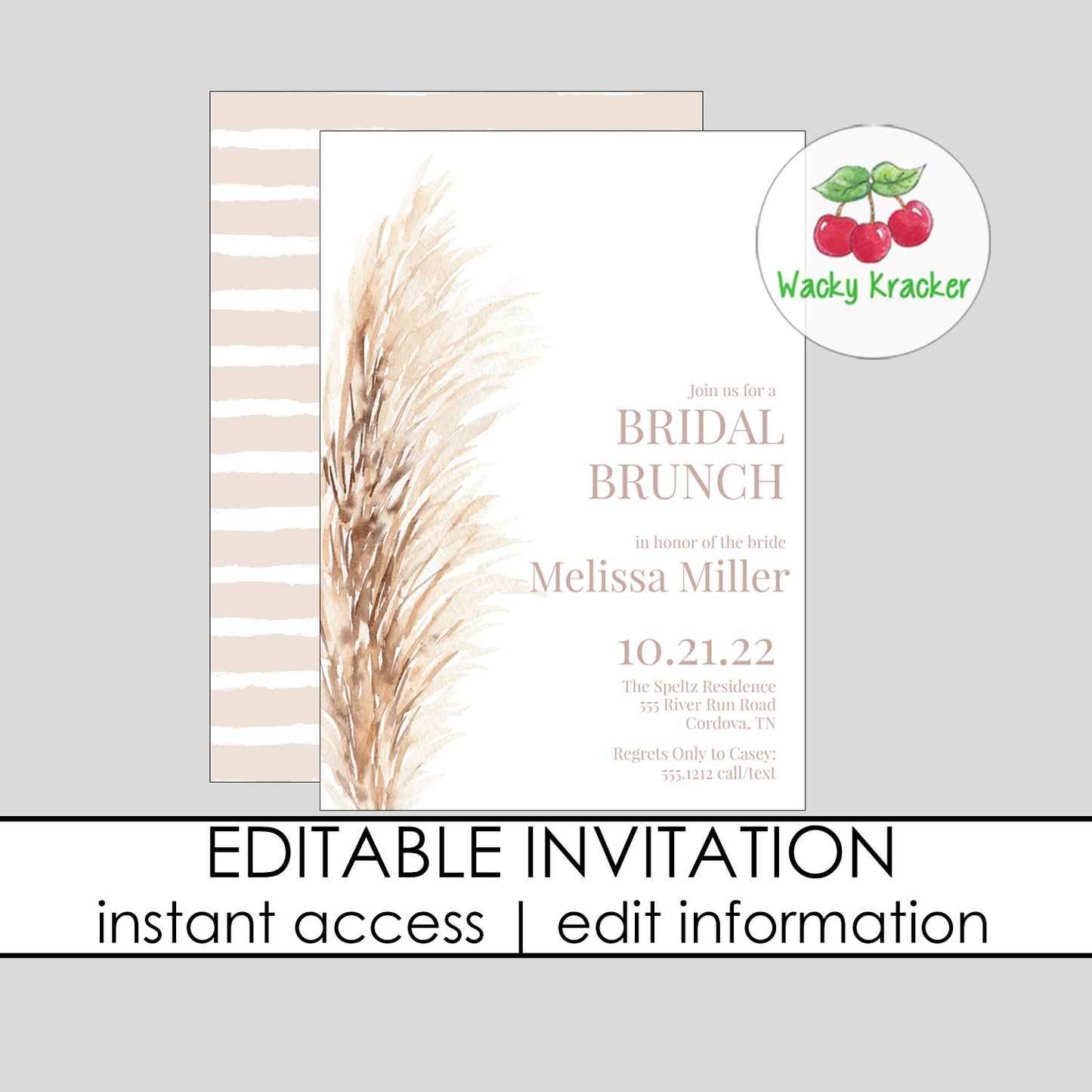 Boho Brunch Invitation