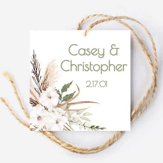 Pampas Grass Gift Tag