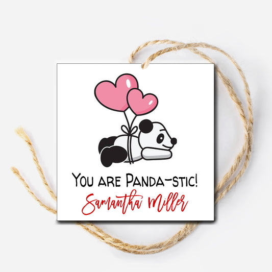 Panda Valentine Tag