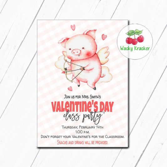 Valentine Pig Invitation