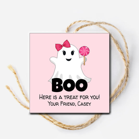 Baby Pink Ghost Gift Tag