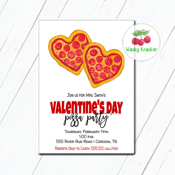 Valentine Pizza Party Invitation