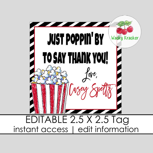 Popcorn Gift Tag