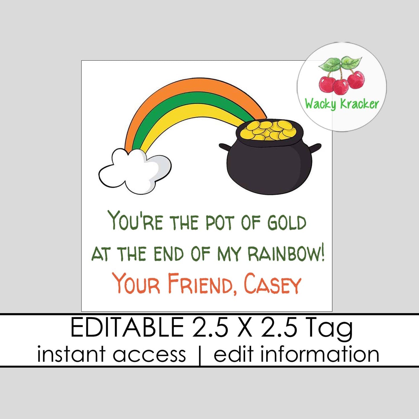 Pot of Gold Gift Tag