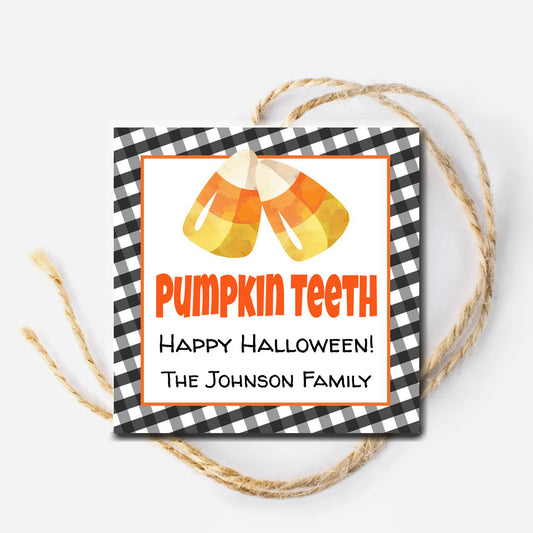 Pumpkin Teeth Gift Tag