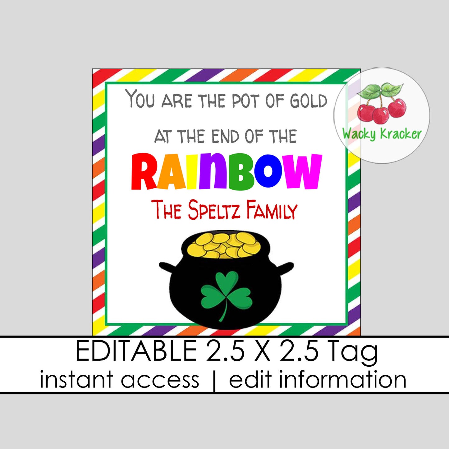 Pot of Gold Gift Tag