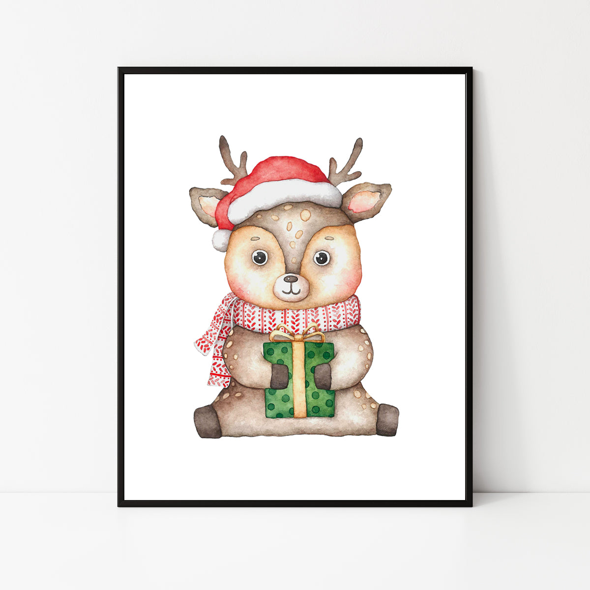 Christmas Reindeer Wall Art Christmas Digital Wall Art