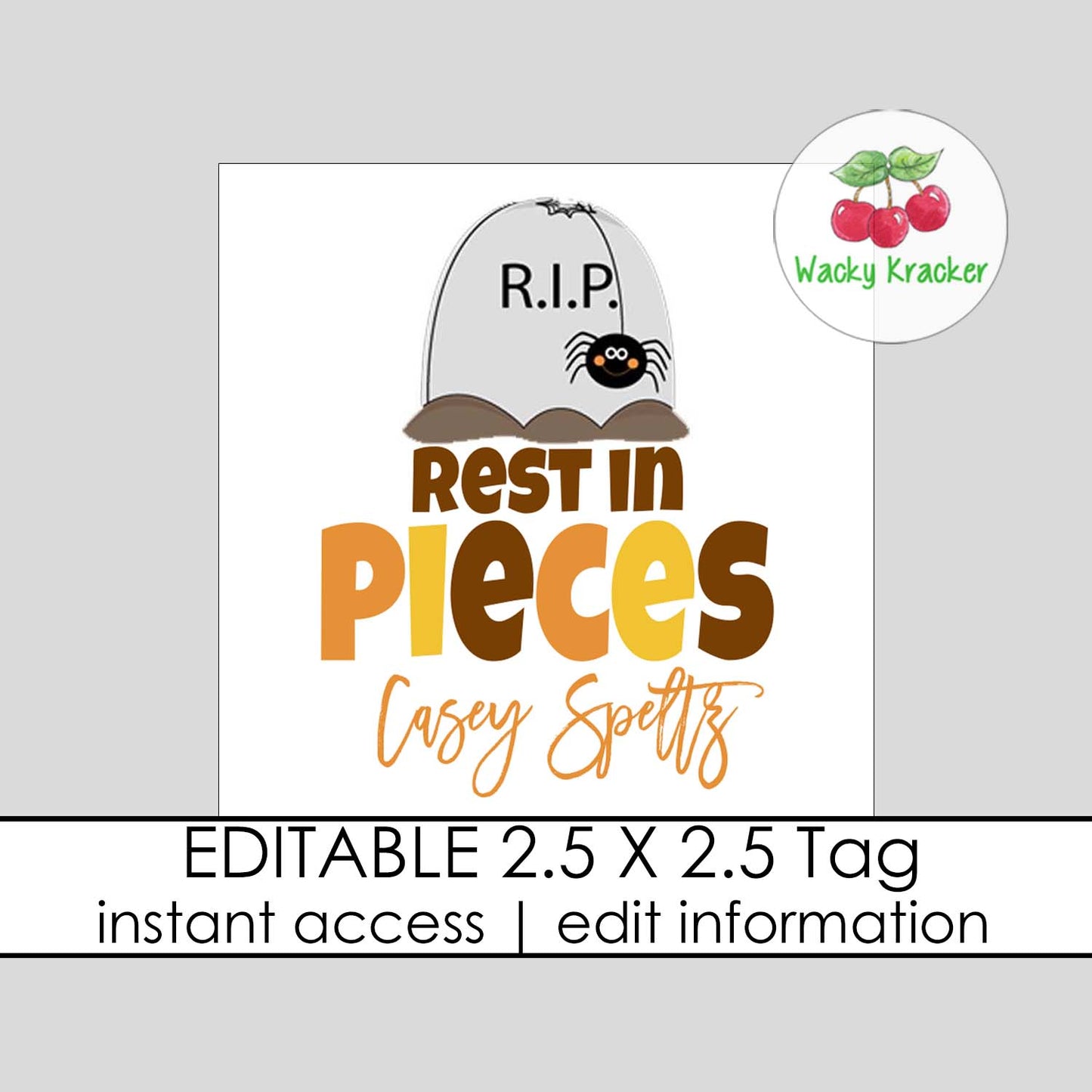 Rest in Pieces Gift Tag