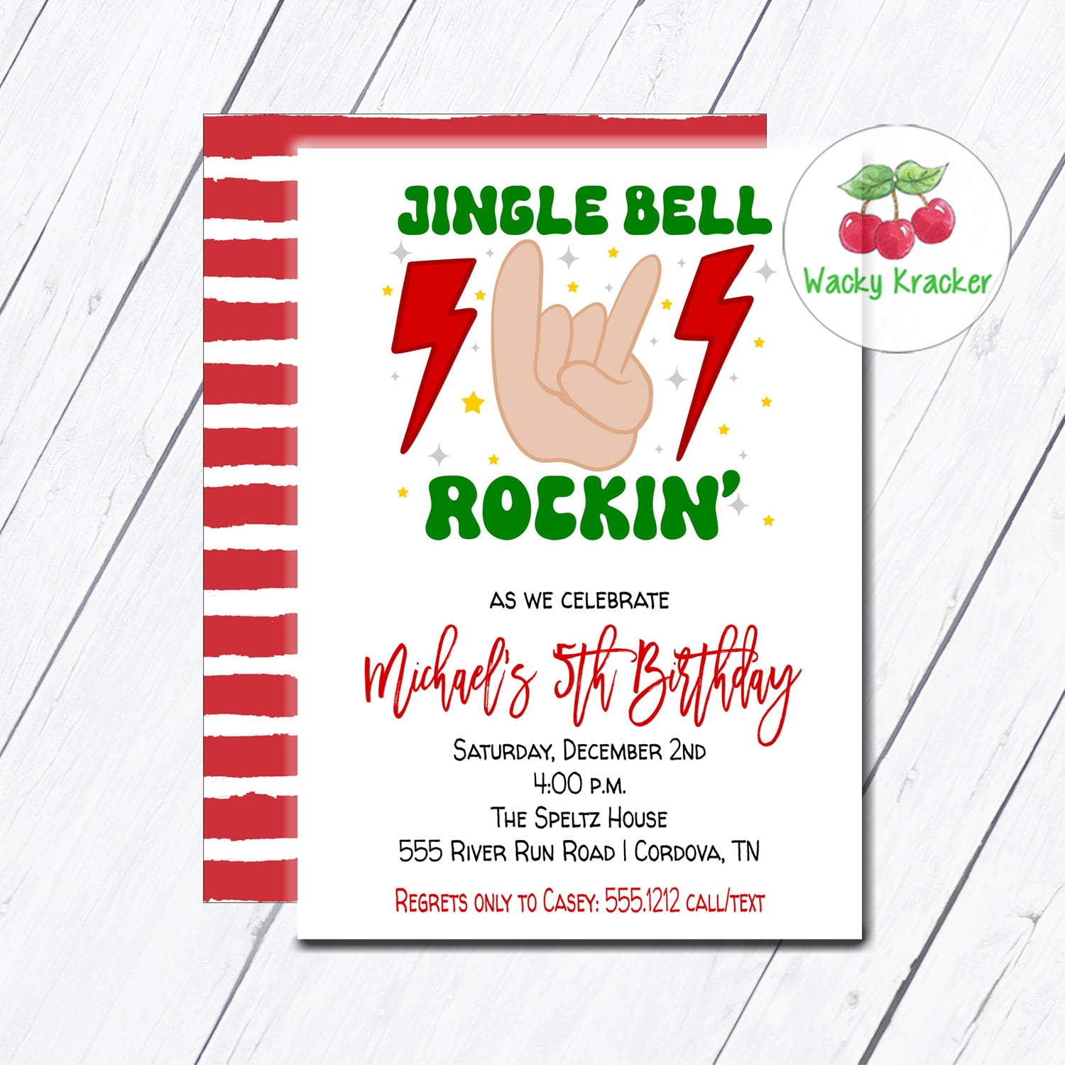 Jingle Bell Rock Invitation