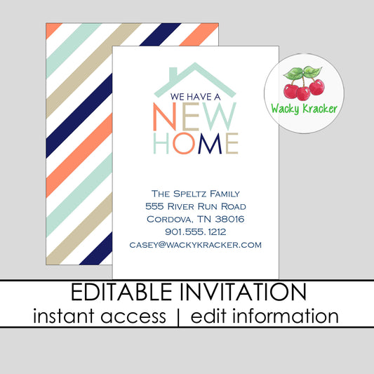 New Home Moving Invitation