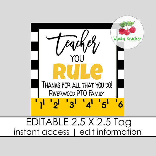 Ruler Gift Tag