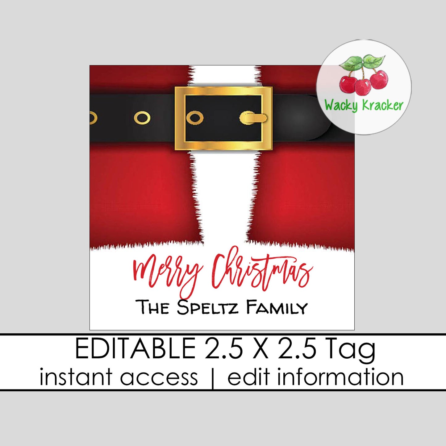 Santa Suit Gift Tag