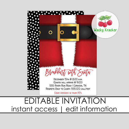 Santa Suit Invitation