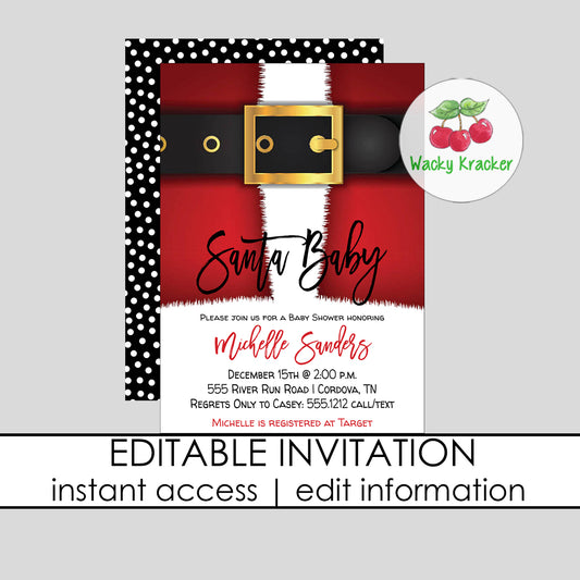 Santa Baby Invitation