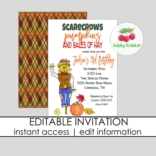 Scarecrow Invitation