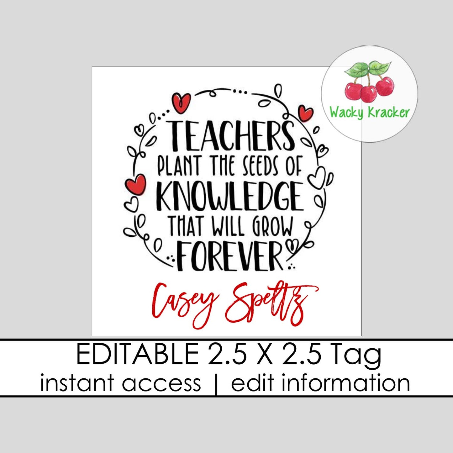 Seeds of Knowledge Gift Tag