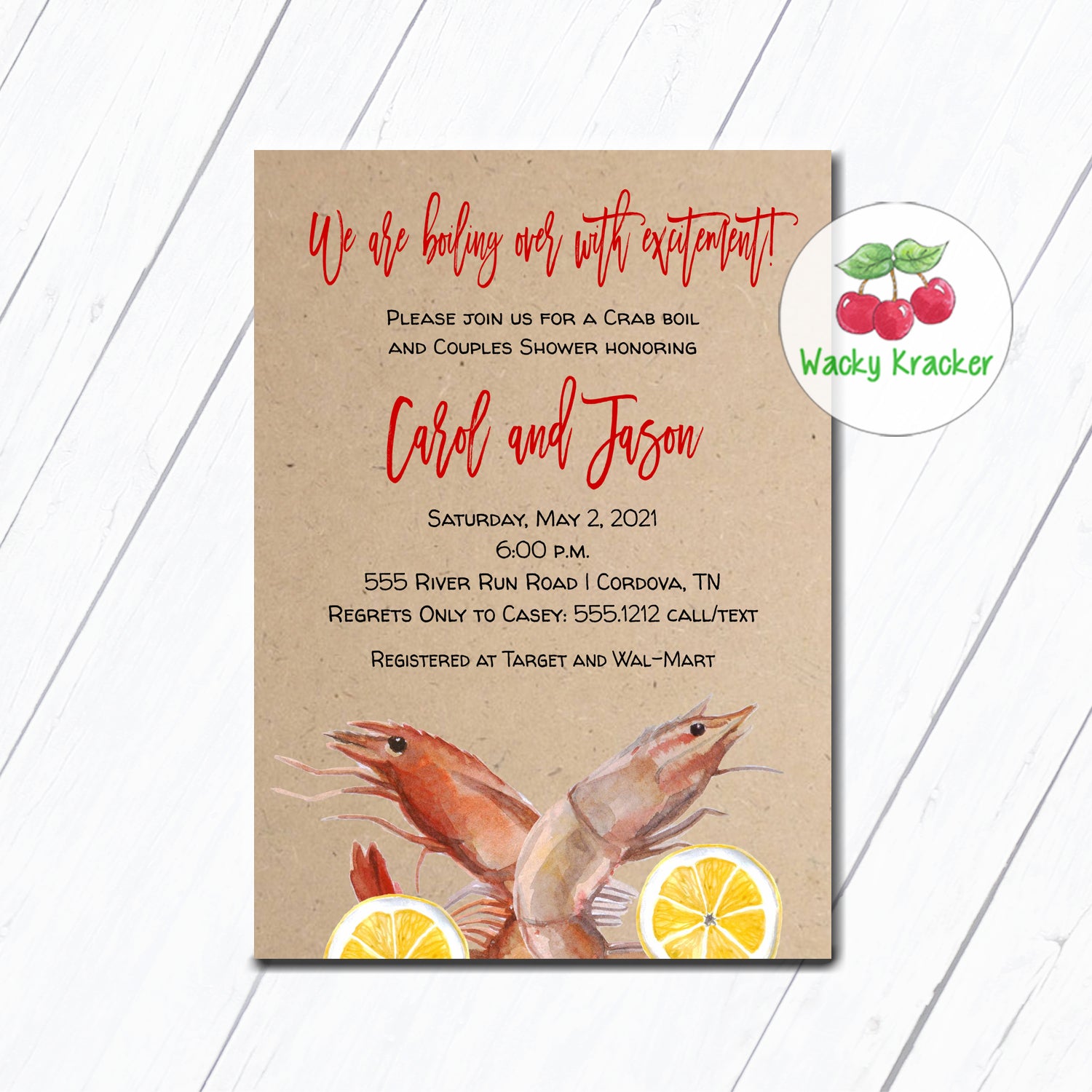 Shrimp Boil Invitation