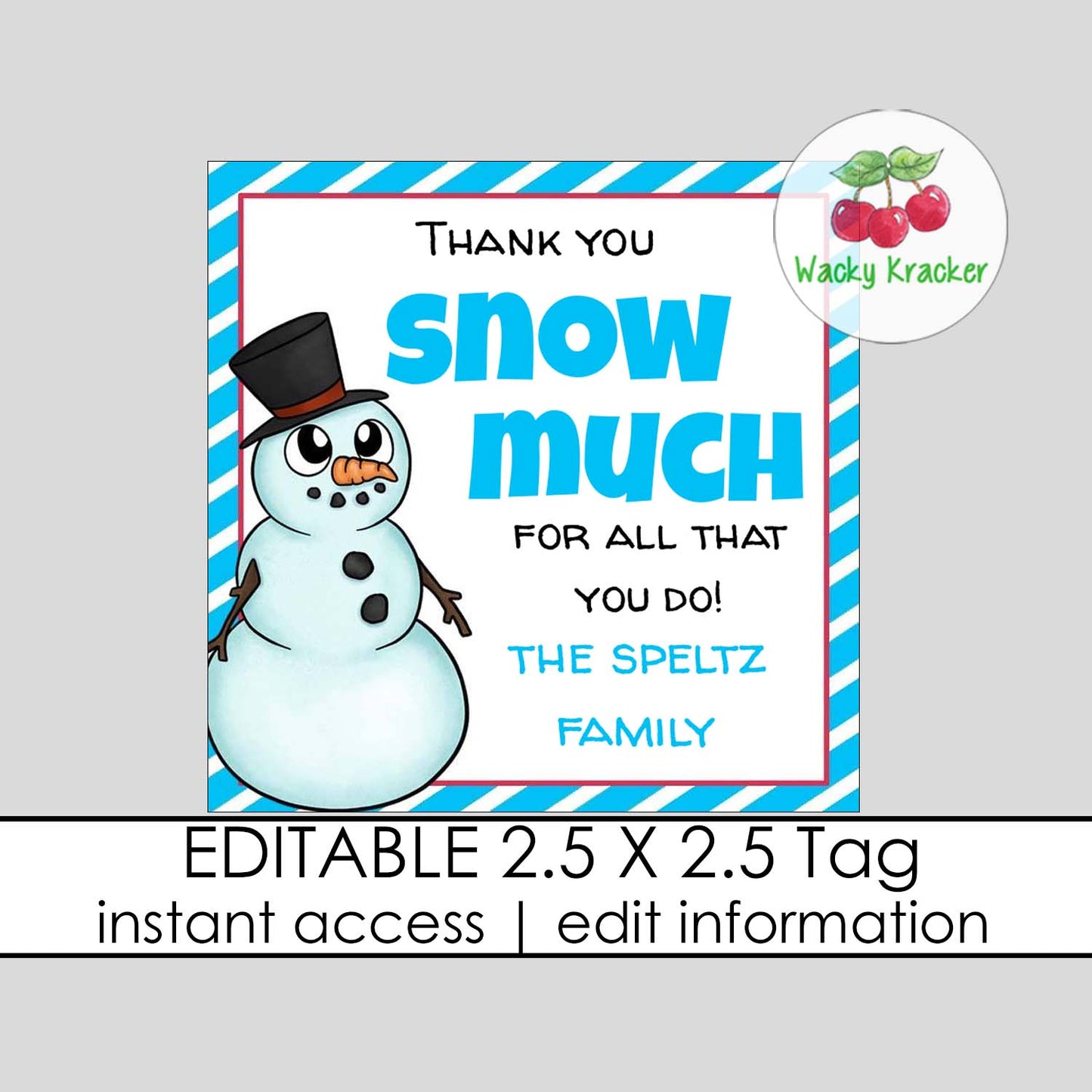 Snow Much Gift Tag