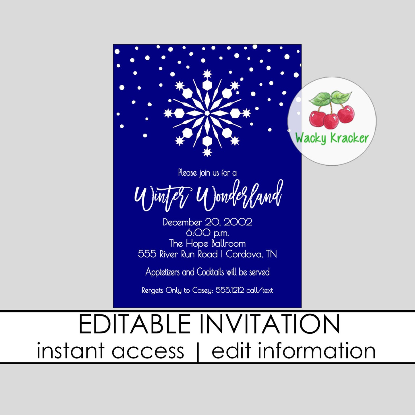 Snowflake Invitation