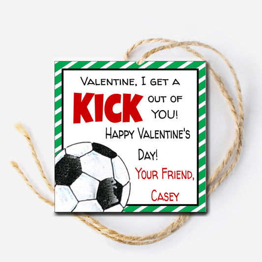 Soccer Valentine Tag