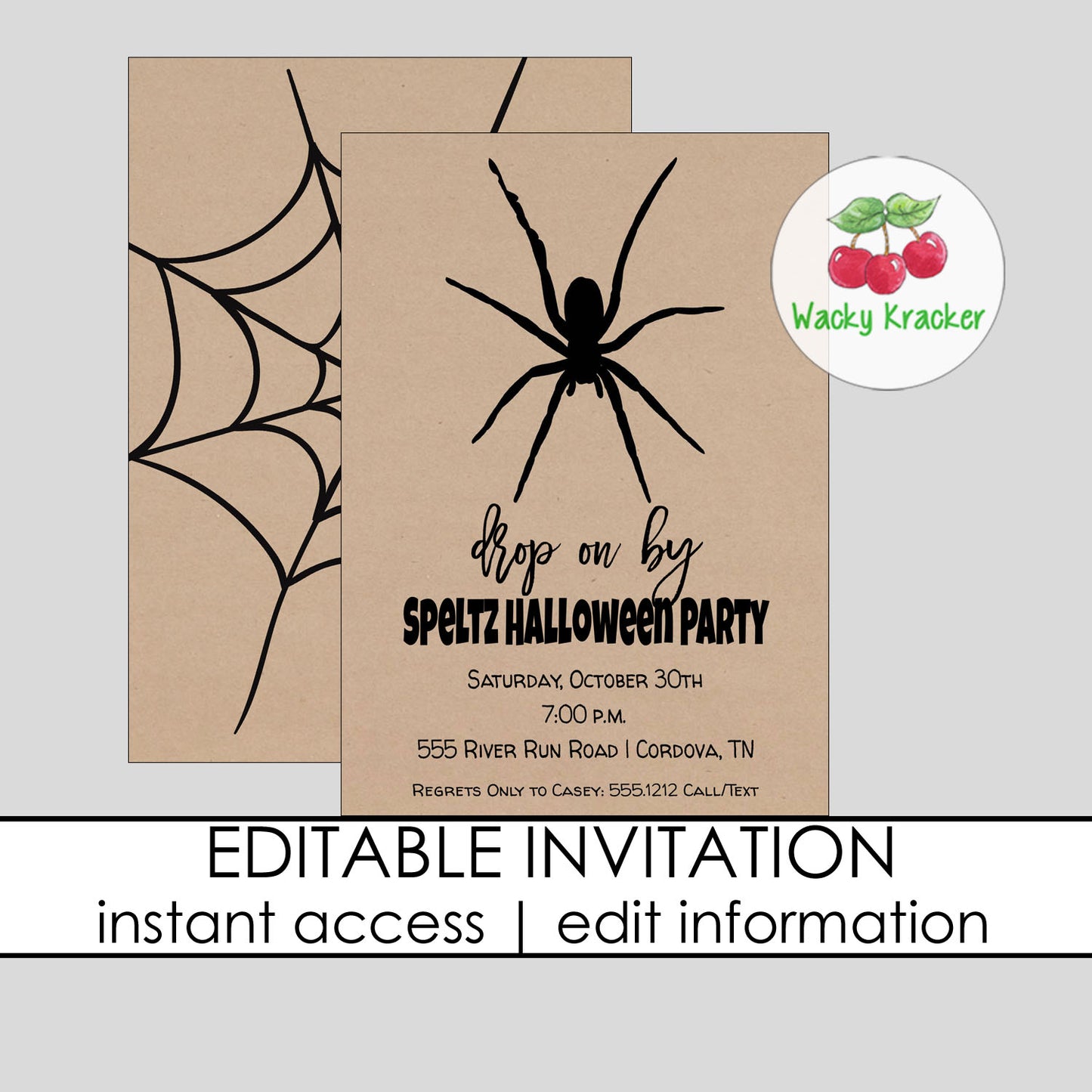 Spider Invitation