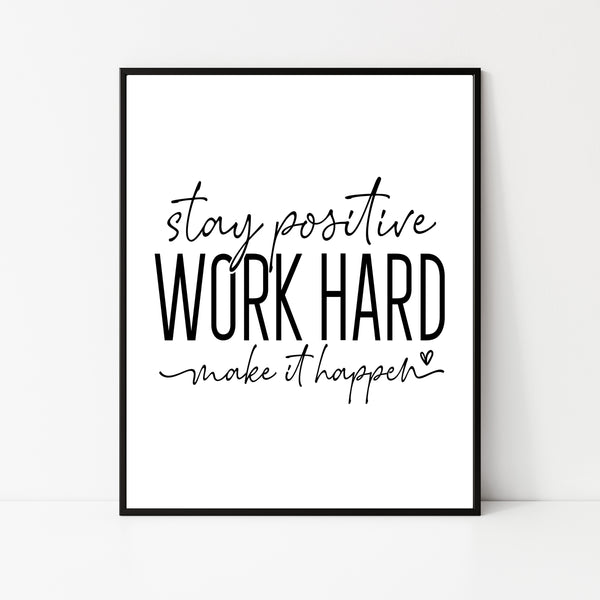 Work Hard Wall Art