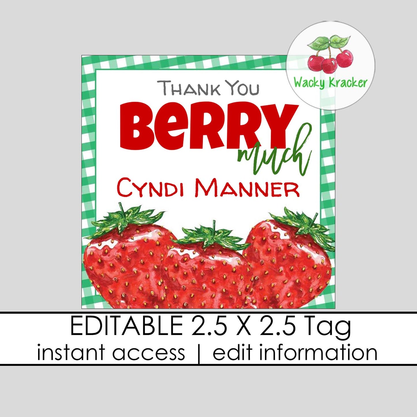 Strawberry Gift Tag