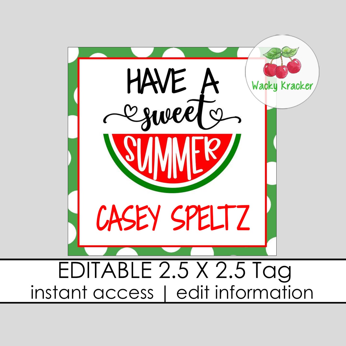 Sweet Summer Gift Tag