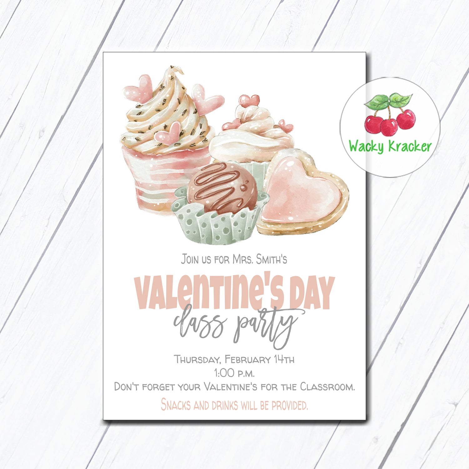 Dessert Valentine Invitation