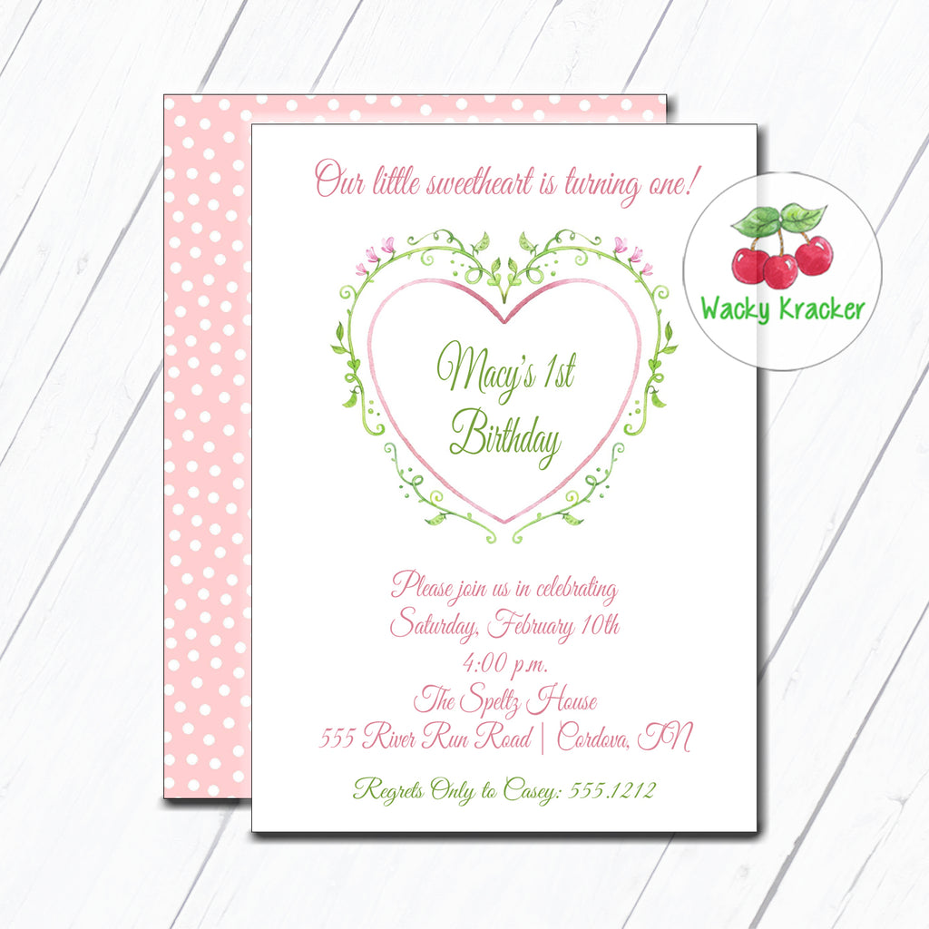 Sweetheart Birthday Invitation