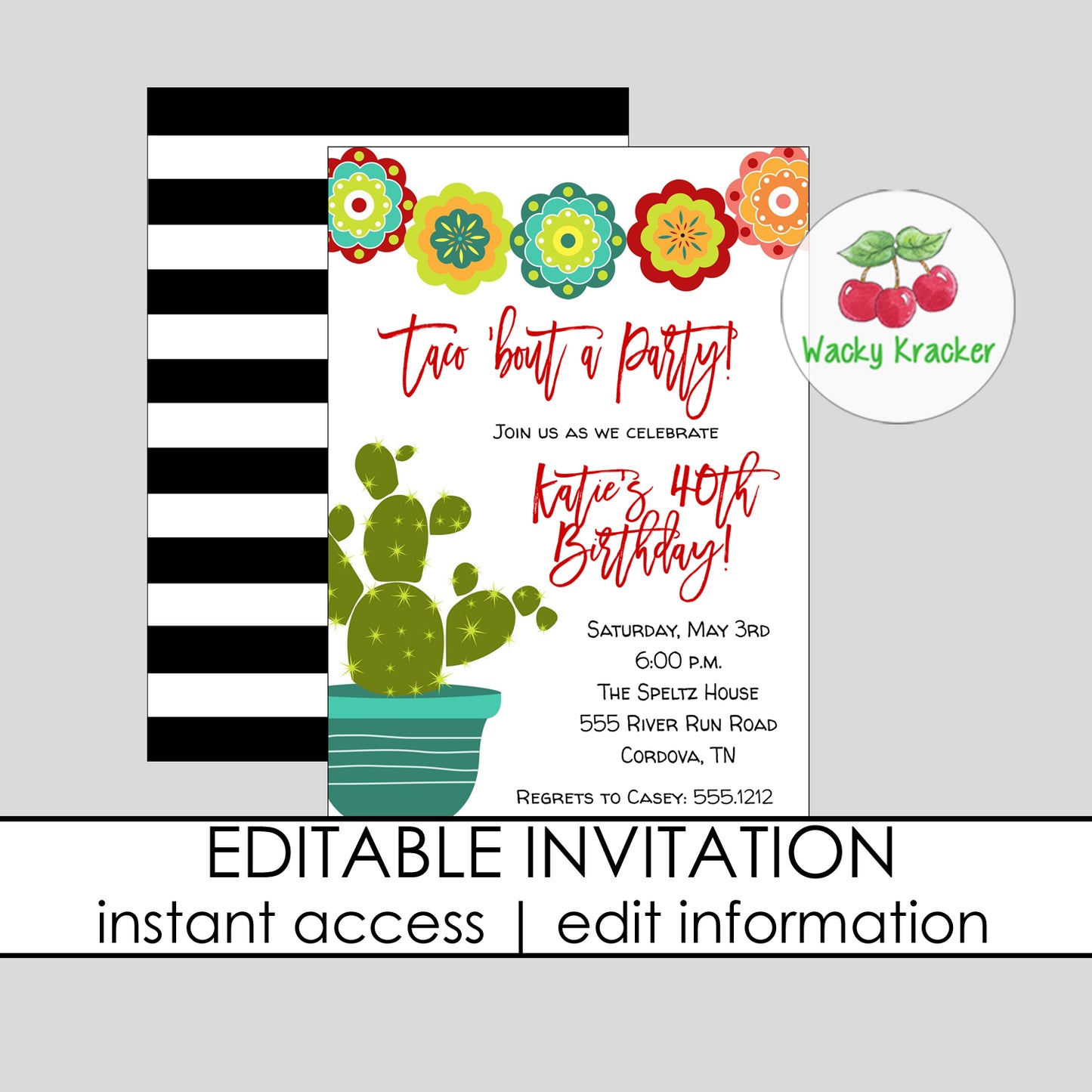 Taco Birthday Invitation
