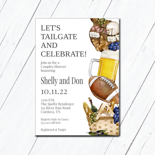 Football Bridal Shower Invitation