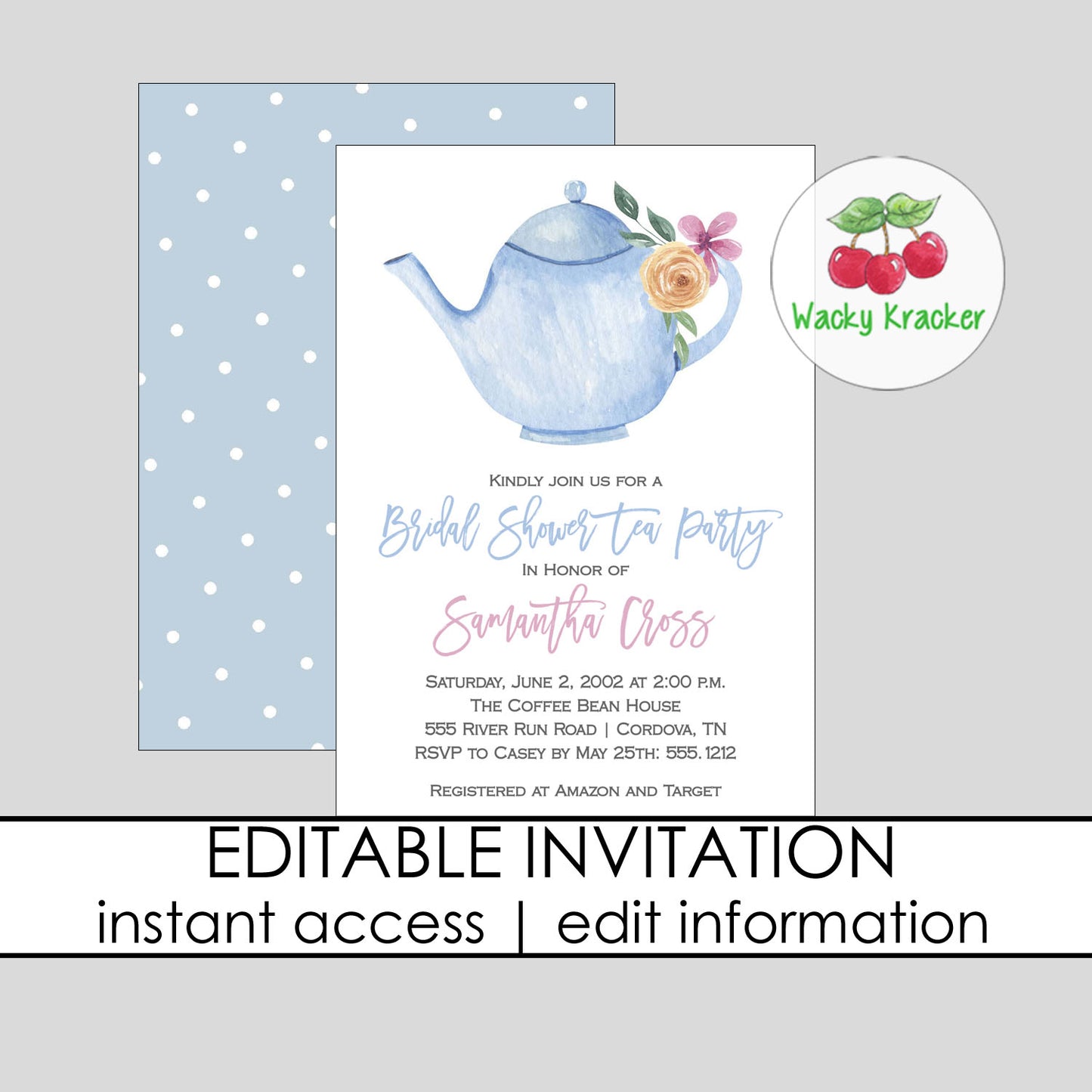Tea Bridal Shower Invitation