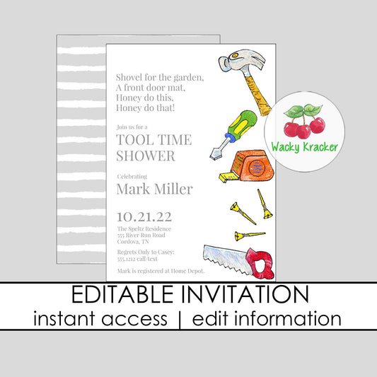 Tool Bridal Shower Invitation