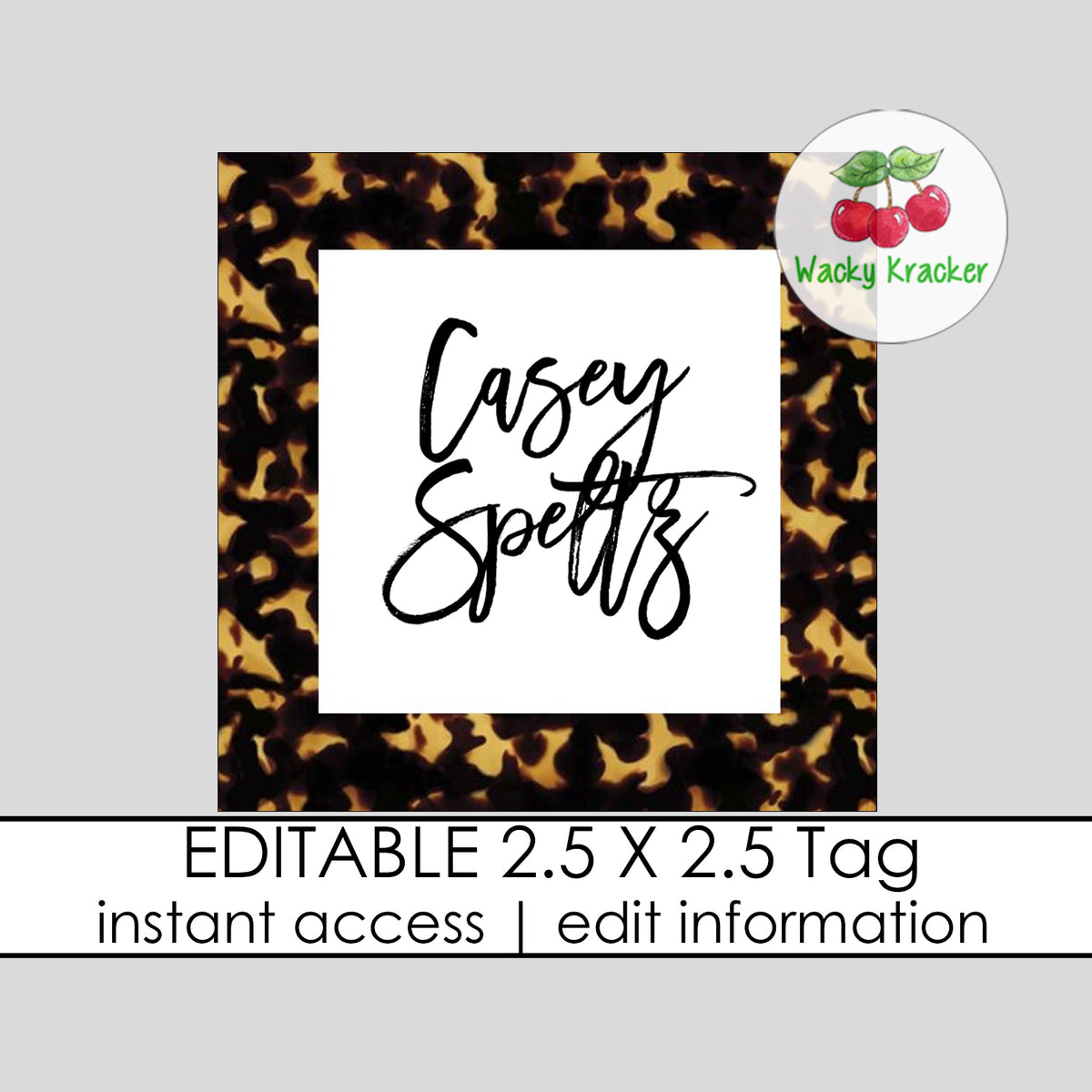 Tortoise Shell Tag Tortoise Shell Gift Tag – wacky-kracker