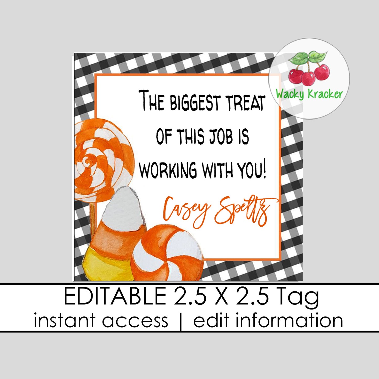 Halloween Candy Gift Tag