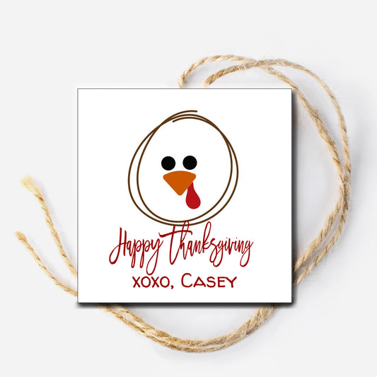 Turkey Face Gift Tag