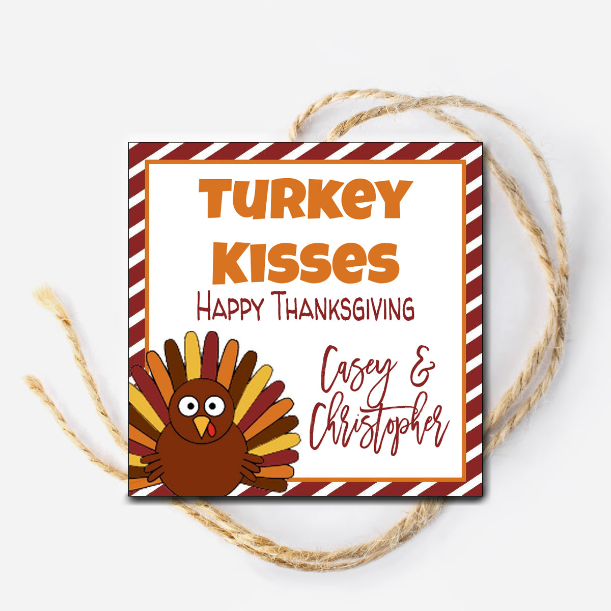 Turkey Tag Email Turkey Kisses Gift Tag – wacky-kracker
