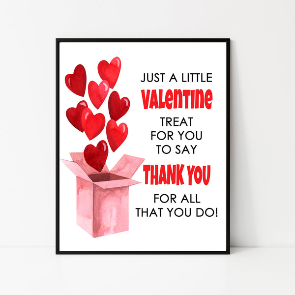 Valentine Treat Appreciation Sign