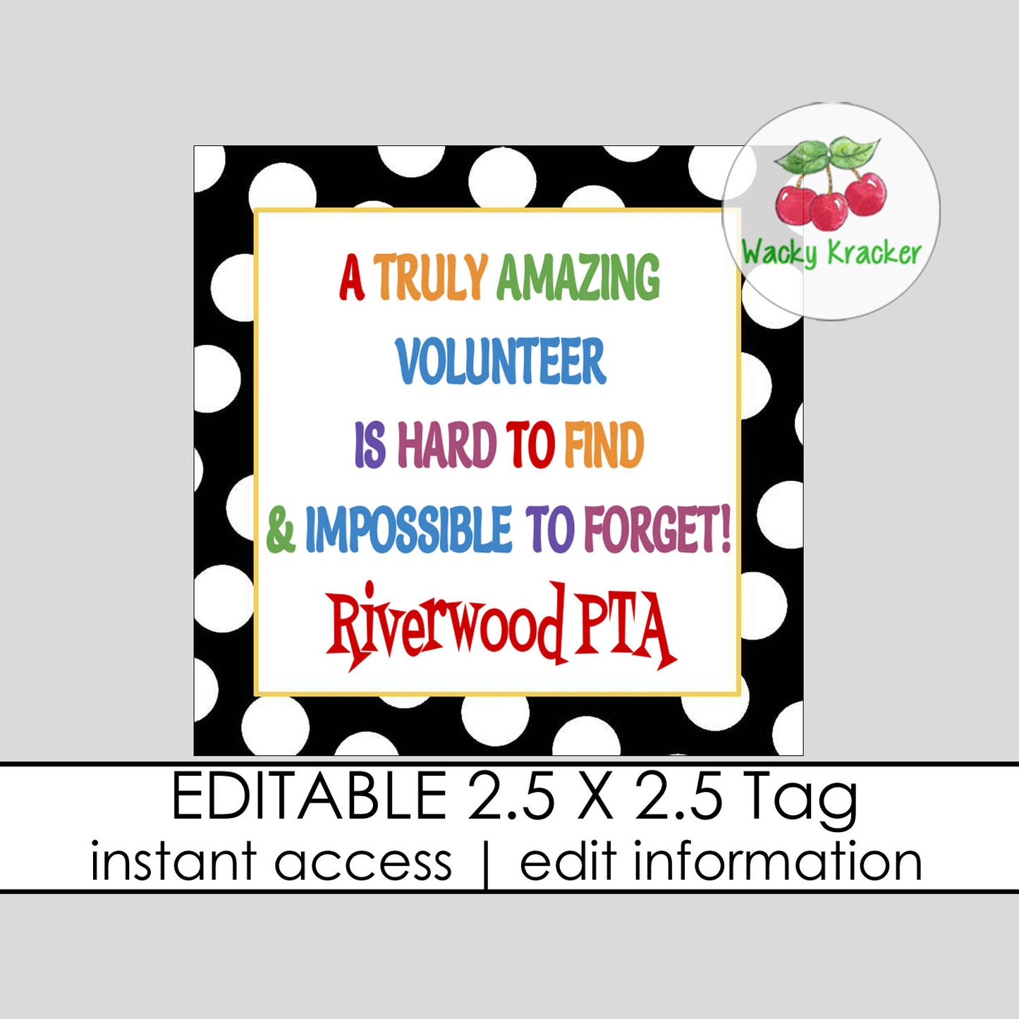 Volunteer Gift Tag