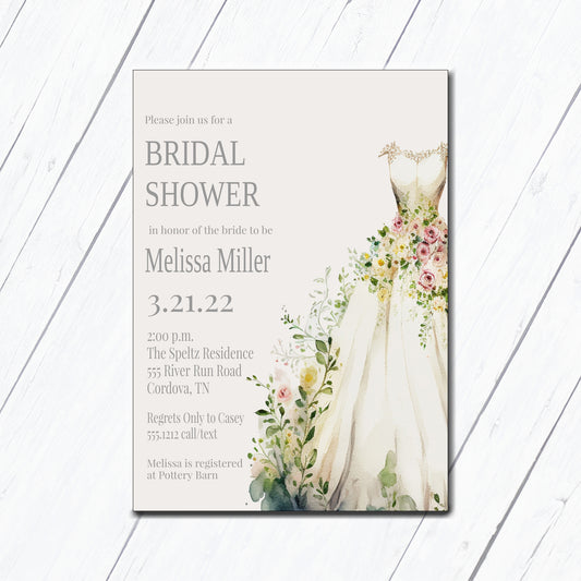 Wedding Dress Invitation